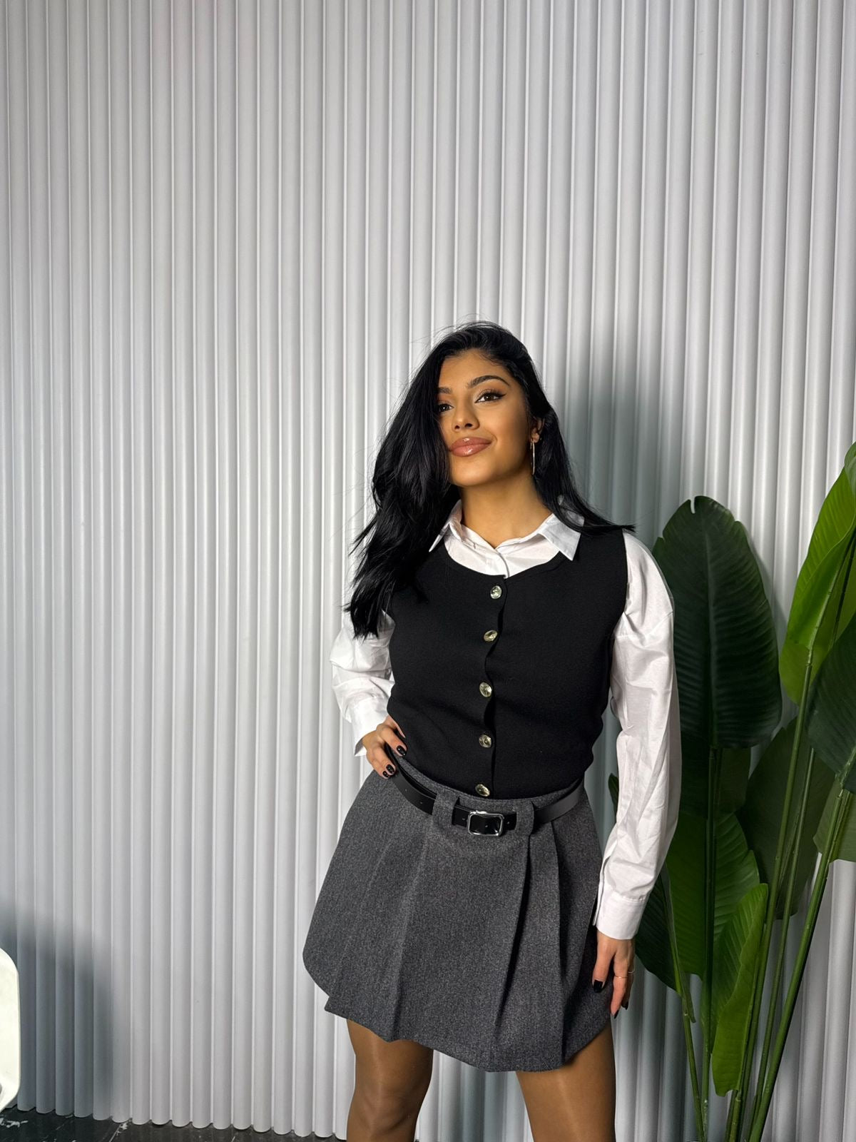 Alexandra skort with belt