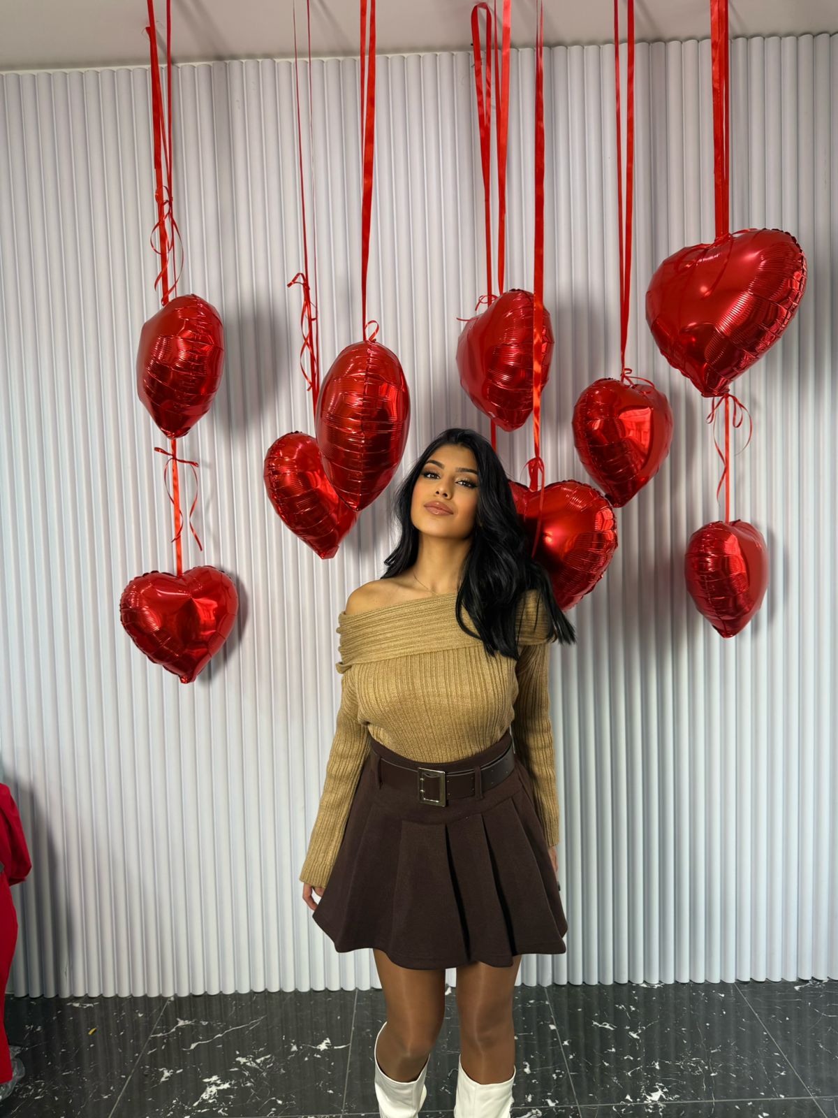 Barl skort with belt