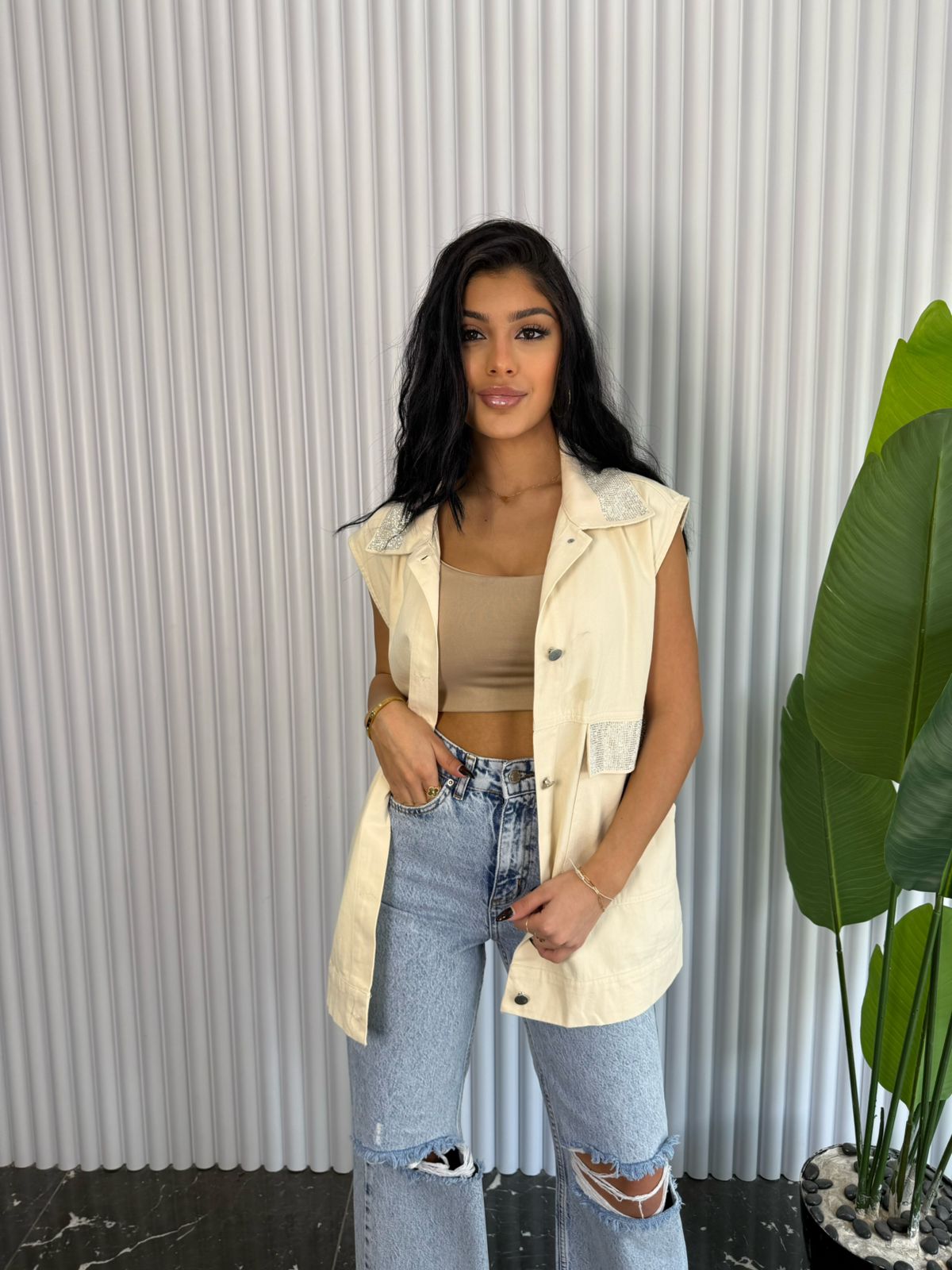 Raya denim vest