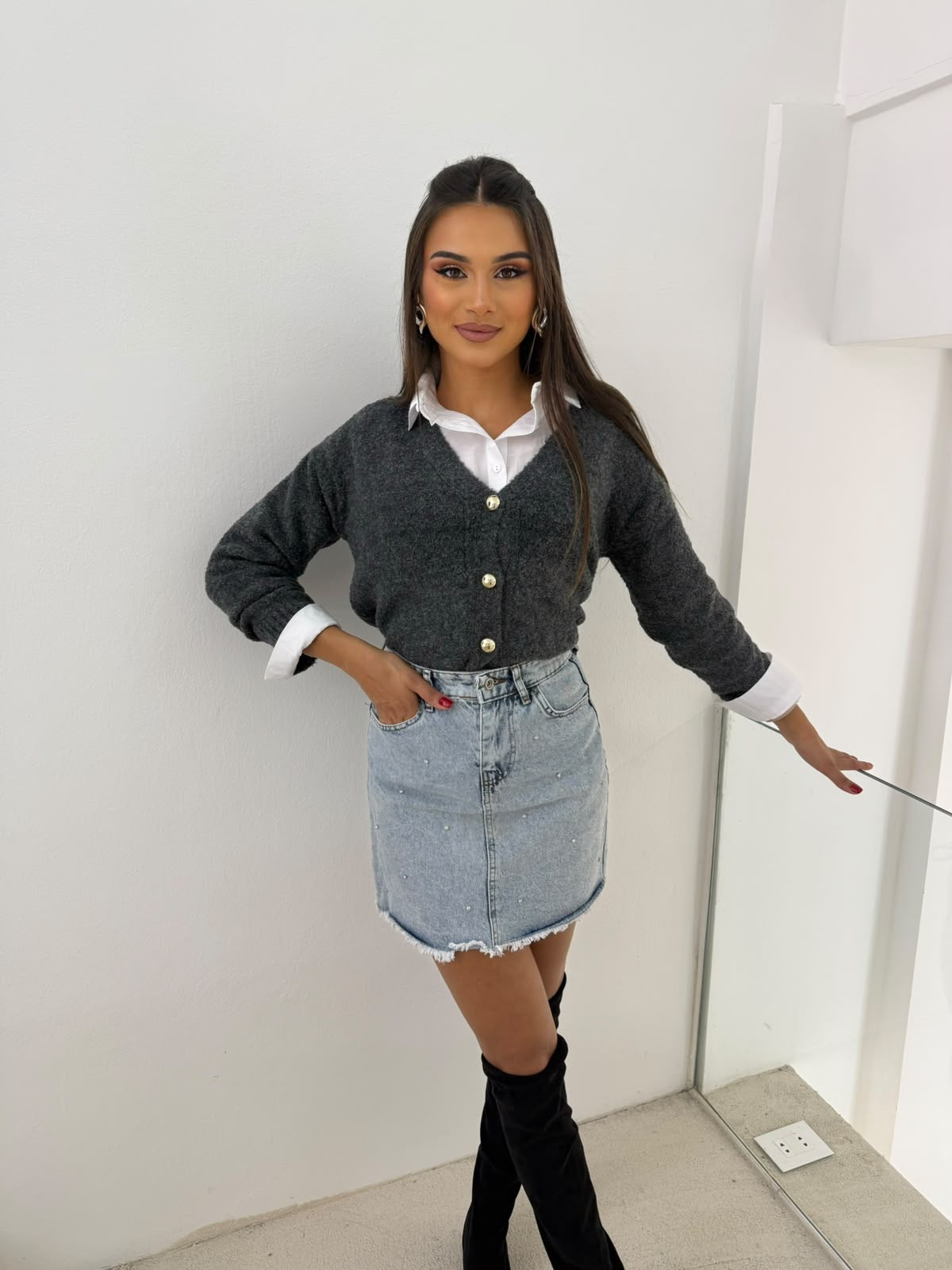 Thea denim skirt