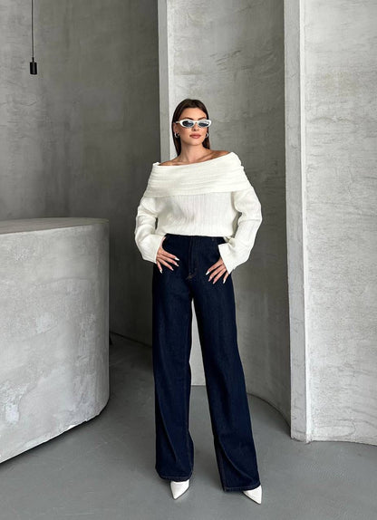 Off shoulder sweater