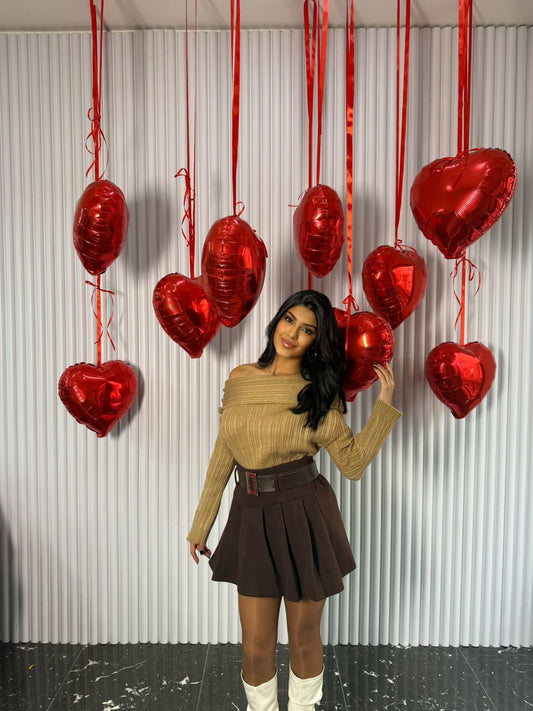 Barl skort with belt