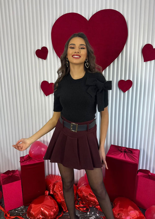 Barl skort with belt