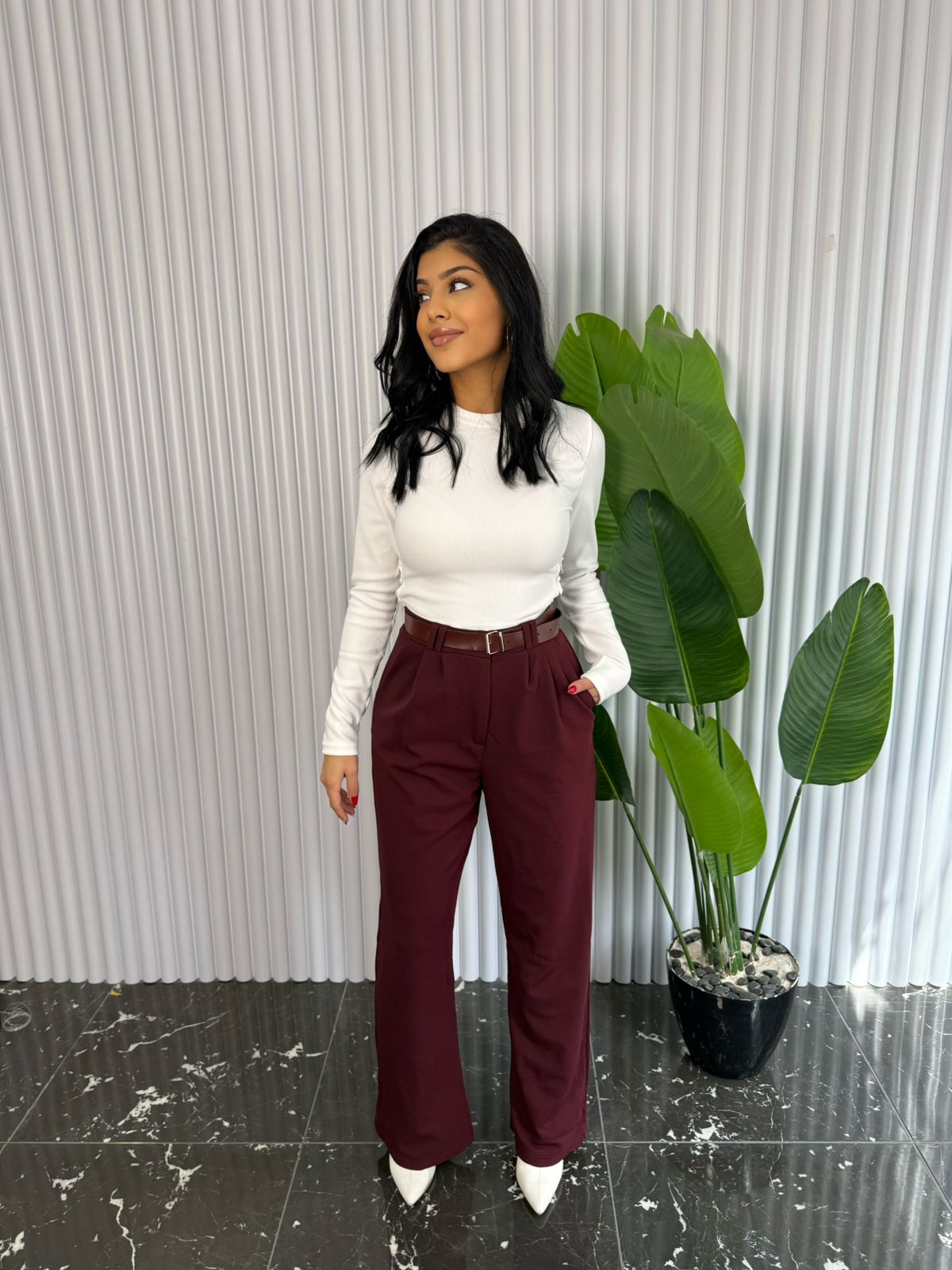 Catherine pants with belt