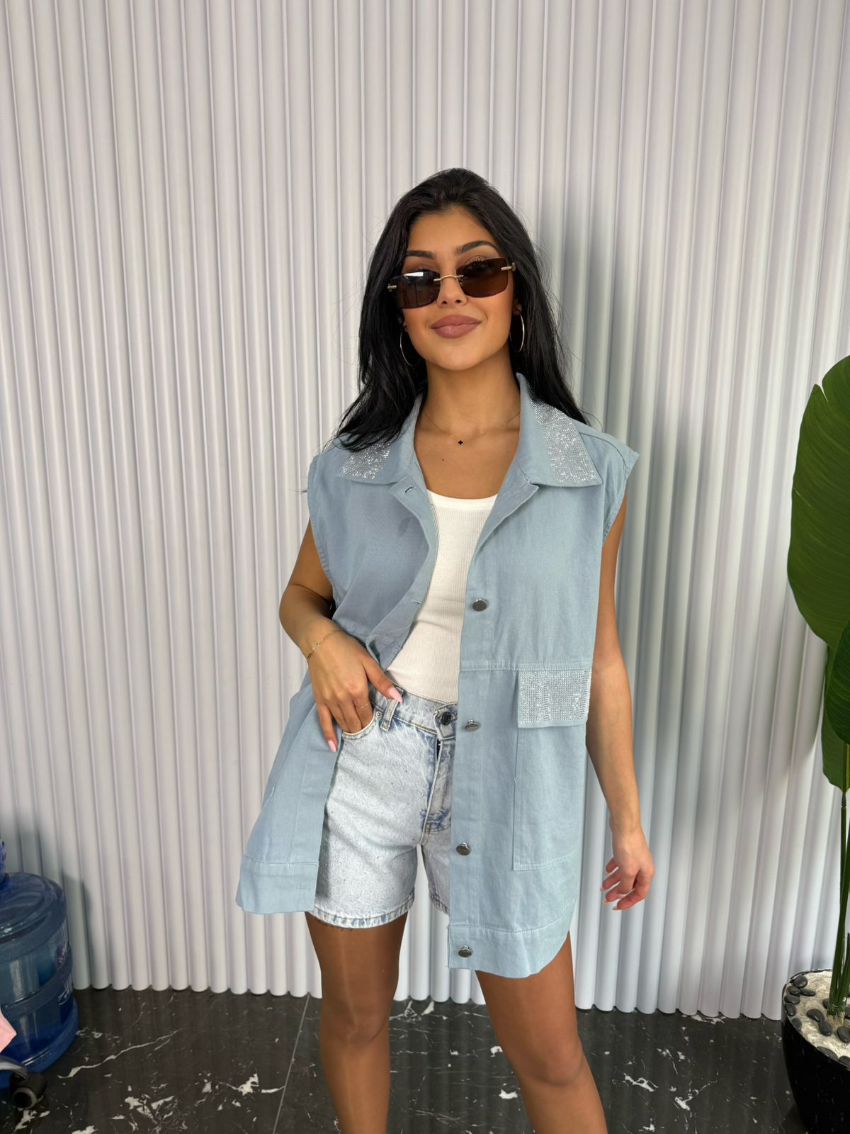 Raya denim vest