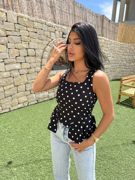 Nadia polka top