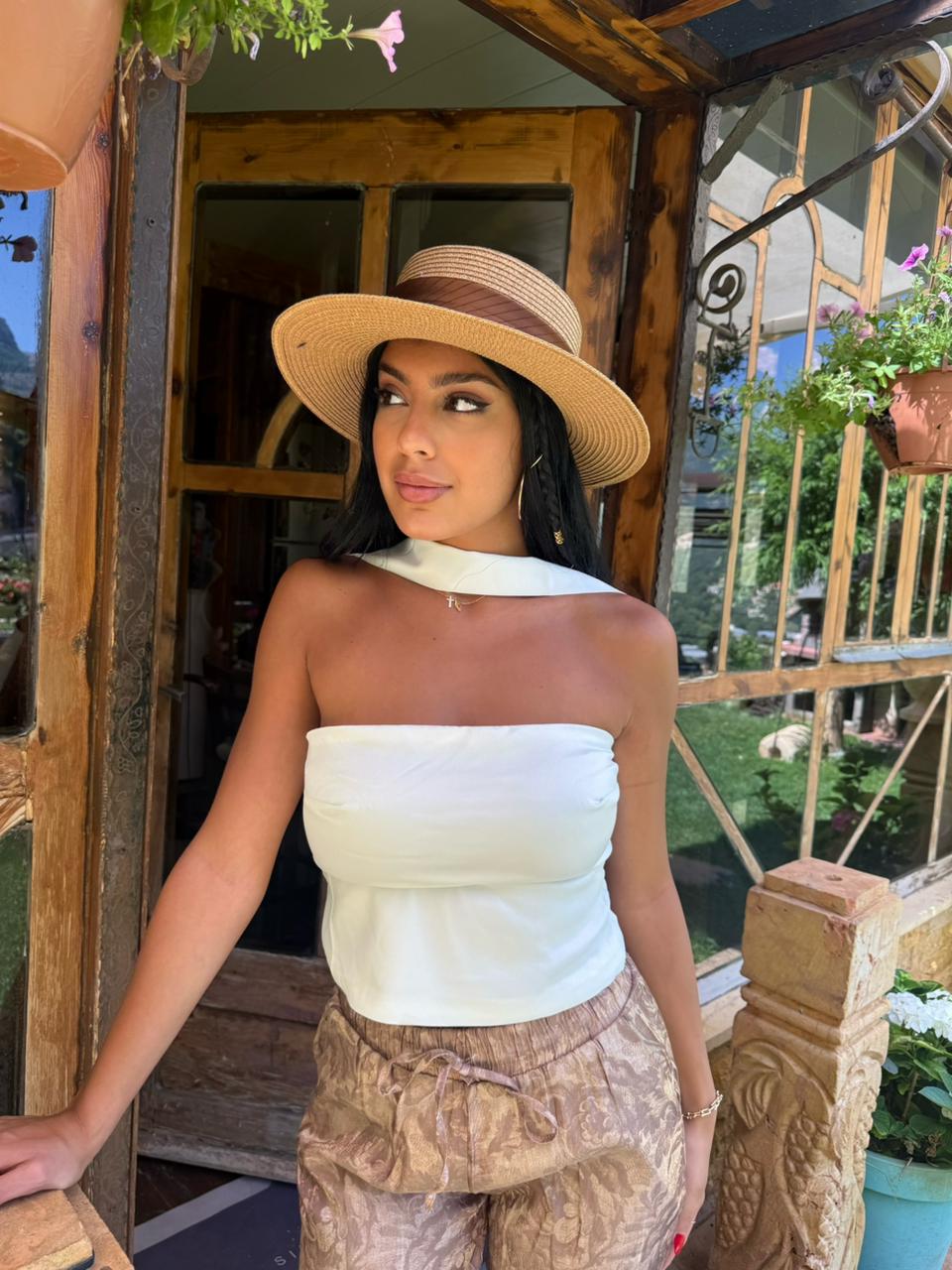 Celeste silk top