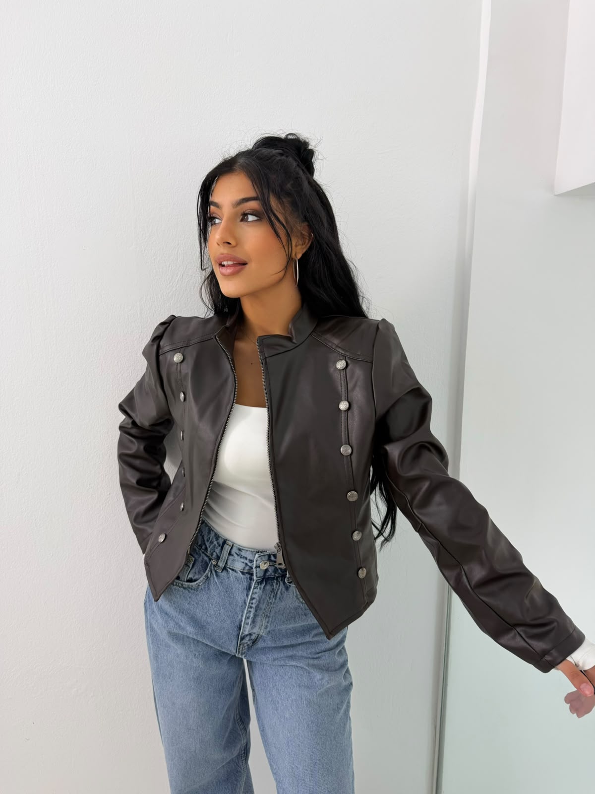 Clea leather jacket