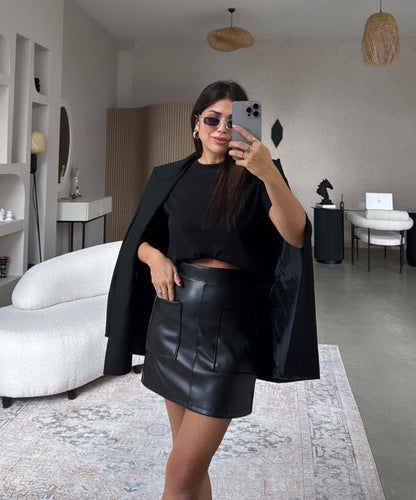 Maeve Leather Skirt
